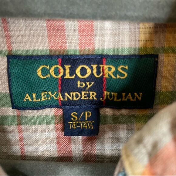 Vintage Colours by Alexander Julian Rainbow Plaid Button Down Shirt - Picture 4 of 4